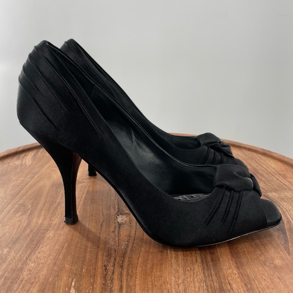 BCBGirls Shoes - BCBGirls Peep Toe Heels black Size 8.5